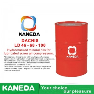 KANEDA DACNIS LD 32 - 46 - 68 Υδρογονοπυρηνικά ορυκτέλαια για λιπαντικά αεροσυμπιεστές.