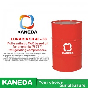 KANEDA LUNARIA SH 46 - 68 Πλήρως συνθετικό λάδι με βάση το PAO για ψυκτικούς συμπιεστές αμμωνίας (R 717).